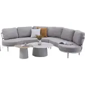 AVH-Collectie Savanna organische loungeset 5 delig aluminium latte