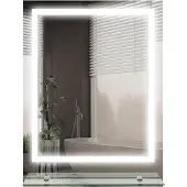 Kleankin badkamerspiegel - kunststof - gehard glas - transparant