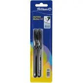 Pelikan 947317 markeerstift Zwart, Blauw 2 stuk(s)