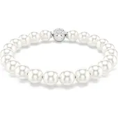 Swarovski Armband 'Matrix' zilver / parelwit