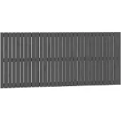 vidaXL Wandhoofdbord 204x3x90 cm massief grenenhout grijs