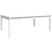 vidaXL Tuintafel 121x82,5x45 cm massief grenenhout wit