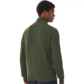 Barbour Essential half zip trui donkergroen gemêleerd