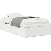 vidaXL Bedframe zonder matras massief grenenhout wit 90x190 cm