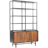 Tower Living Taviano bookcase with 2 drs. 110x40x180 (Naturel, 110x180x40cm)
