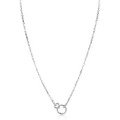 Zinzi zilveren ketting 45cm met verbonden hart en rondje ZIC2811