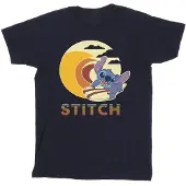 Disney Meisjes Lilo & Stitch Summer Waves Katoenen T-shirt (Marineblauw)