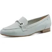 Marco Tozzi Dames slipper/loafer, klassiek model met decoratieve band, artikelnummer 2-24212-42, maat: 38 EU, kleur: groen