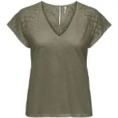 ONLY Shiv Blouse Met Korte Mouwen Groen M Vrouw
