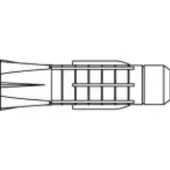 Toolcraft TO-5455089 Plug 51 mm 100 stuk(s)