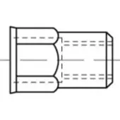 Toolcraft TO-5444331 Popmoer M4 Staal 500 stuk(s)