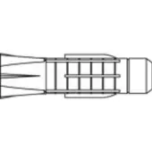 Toolcraft TO-5455095 Plug 51 mm 100 stuk(s)