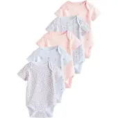 Next Rompertje/body groen / pink / poederroze / wit