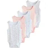 Next Rompertje/body groen / rosa / wit
