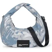 Karl lagerfeld JEANS Schoudertas blauw / zwart / zilver