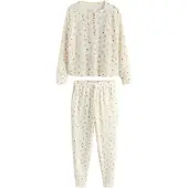 Next Pyjama crème / mosterd / groen / donkerlila