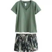 Next Korte pyjama groen / kaki / donkergroen