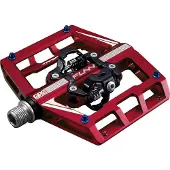 FUNN Paar Mamba GRS Double Side SPD Red Automatic pedalen met kooien