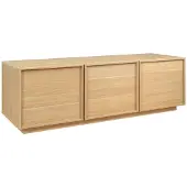 Sweeek TV meubel houteffect 3 deuren 140cm Naturel