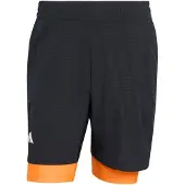 Adidas Sportbroek 'TENNIS CLIMACOOL SHORTS & INNER SHORTS' oranje / zwart / wit