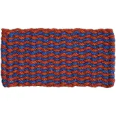 HAY Coco Stripe Wave deurmat Brown-navy