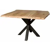 Tower Living Soria Tree-trunk square dining table 130x130 - top 4 (Naturel, 130x130x78cm)
