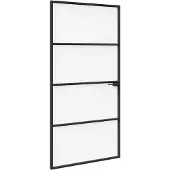 vidaXL Huisdeur 102 x 201,5 x 3,5 cm Aluminium en Gehard Glas