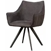 Tower Living Eetkamerstoel Riviera - Donkergrijs Stof - 62x60x88cm
