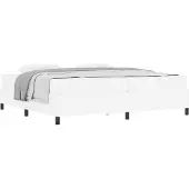 vidaXL Bedframe met matras Wit 200 x 200 cm Stof