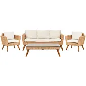 Beliani VITTORIA - Loungeset-Beige-PE rotan