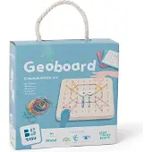 BS Toys Geobord - Speelgoed van FSC Hout - Elastiekspel - Motoriekspel - Montessori Speelgoed - Montessori - Kinderspeelgoed - 1 tot 2 Spelers - Cadeau kind