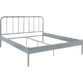 DOMUS Aaron-Bed - Grijs Metaal