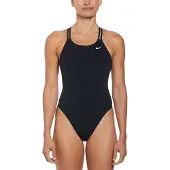 Nike Hydrastrong Solids Spiderback Swimsuit Zwart US 26 Vrouw