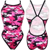 Turbo Revolution Camo Letters Swimsuit Roze 2XL Vrouw