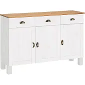 Loft 24 Oslo-Dressoir - 3-Deurs 3-Laden - Wit/Honing