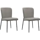 Loft 24 Oita-Eetkamerstoel - Set van 2 - Grijs Stof