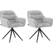 Loft 24 Tokyo Fauteuil 2 stuks Lichtgrijs