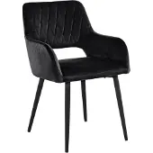 Loft 24 Franca-Eetkamerstoel - 2 Pack - Zwart