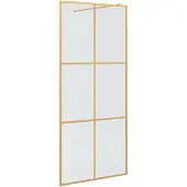 vidaXL Inloopdouchewand Goud 90 x 195 cm gehard glas