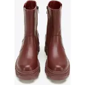 WITTCHEN Dames Leren Platform Chelsea Boots Kersen Natuurlijk Leer