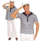 Widmann Matroos Verkleedset (T-Shirt en Hoedje) - Maat XXL