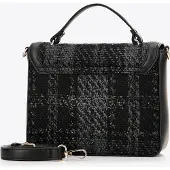 WITTCHEN Dames Crossbody Tas in Bouclé Stof, Zwart