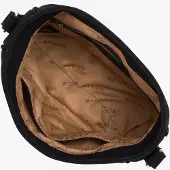 WITTCHEN Dames Messenger Bag met Imitatiebont Zwart Leer
