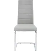 Notio Living Adora-Stoel - Lichtgrijs Chroom - Set van 4