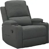 Notio Living DALLAS-Fauteuil met handmatige functie in stof antraciet