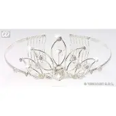 Widmann - Diadeem Met Diamanten - Zilver - Carnavalskleding - Verkleedkleding