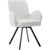 Tower Living Livo Armstoel - fabric Ascot 1 White (draaibaar)
