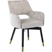 Tower Living Lenno Armstoel - fabric Adore 11 Beige (draaibaar)