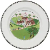 Villeroy & Boch 6x Villeroy & Boch Ontwerp Naif, Bord, Veelkleurig
