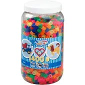 Hama - Maxi Strijkkralen in pot - Mix neonkleuren - 1400 stuks